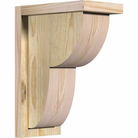 Ekena Millwork Crestline Rough Sawn Corbel w/Backplate, Douglas Fir, 6"W x 10"D x 14"H COR06X10X14CRE01RDF